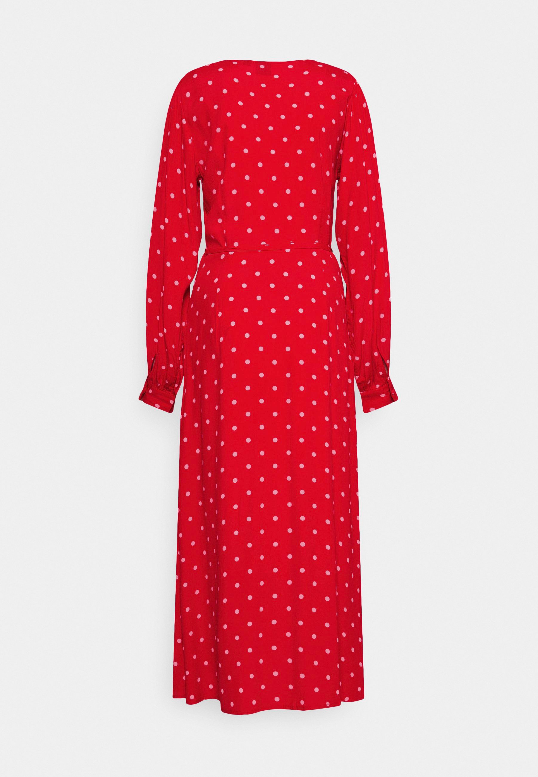 Women WRAP DRESS - Day dress - red Women WRAP DRESS - Day dress - red