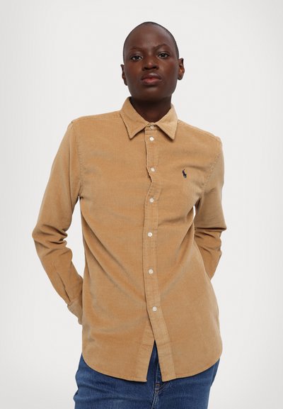 Polo Ralph Lauren LONG SLEEVE BUTTON FRONT SHIRT - Pogājama blūze - classic camel