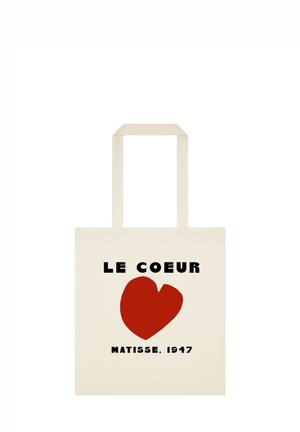 Sac fourre-tout en toile avec un cœur rouge et le texte "LE COEUR" au-dessus et "MATISSE, 1947" en dessous du cœur.