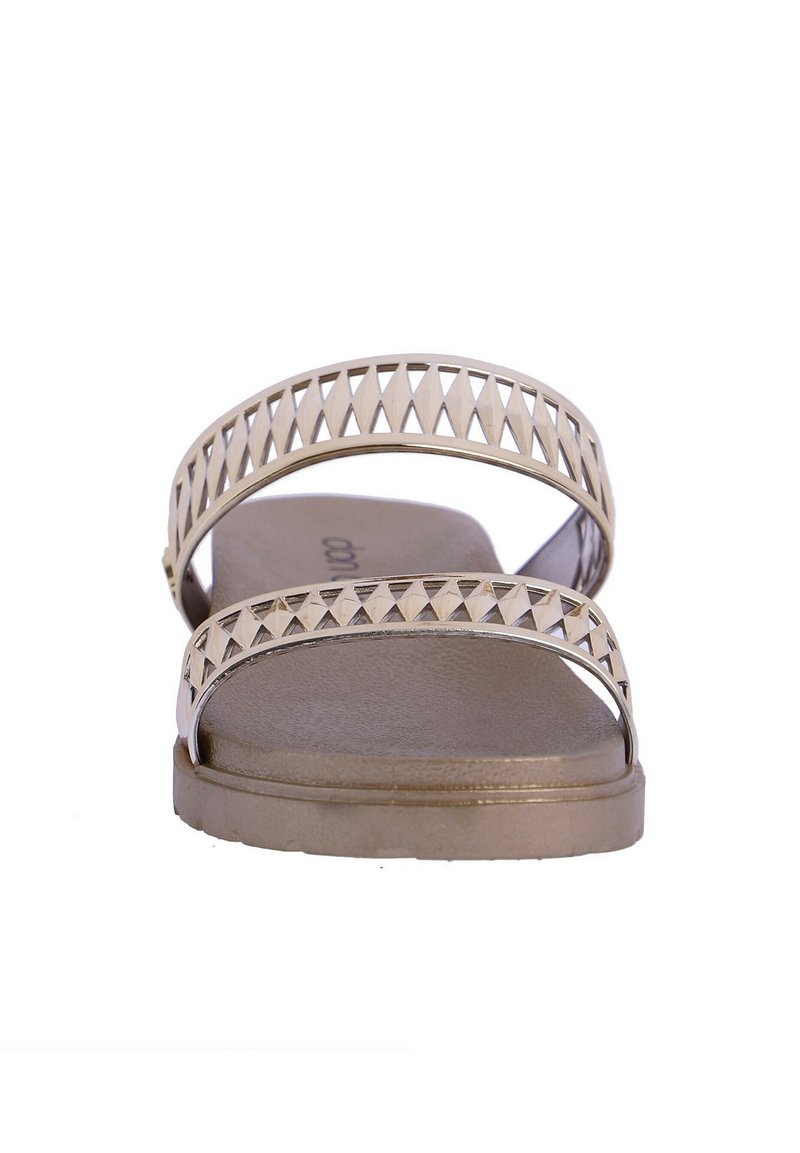 Don Algodon Sandalias planas gold coloured/dorado