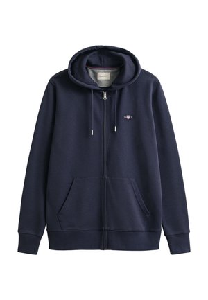 GANT SHIELD FULL ZIP HOODIE - Sweatjacke - evening blue