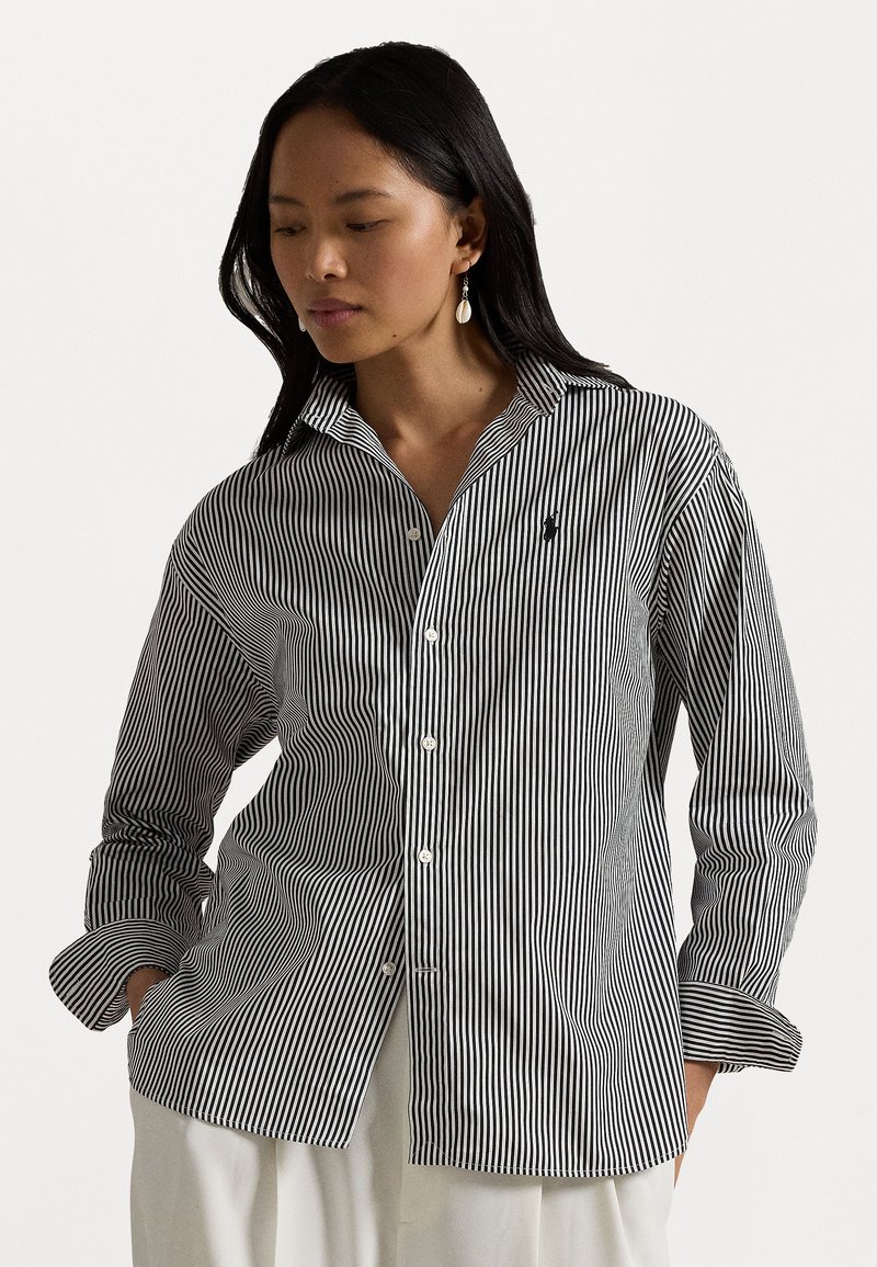 Polo Ralph Lauren RELAXED FIT STRIPED COTTON SHIRT - Košilová halenka  - black/white
