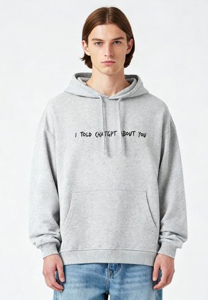 I TOLD CHATGPT ABOUT YOU EMBROIDERY - Hoodie - mottled grey