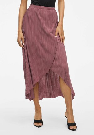 VILA VIPLIS HIGH WAIST - Zavinovací sukně - rose brown