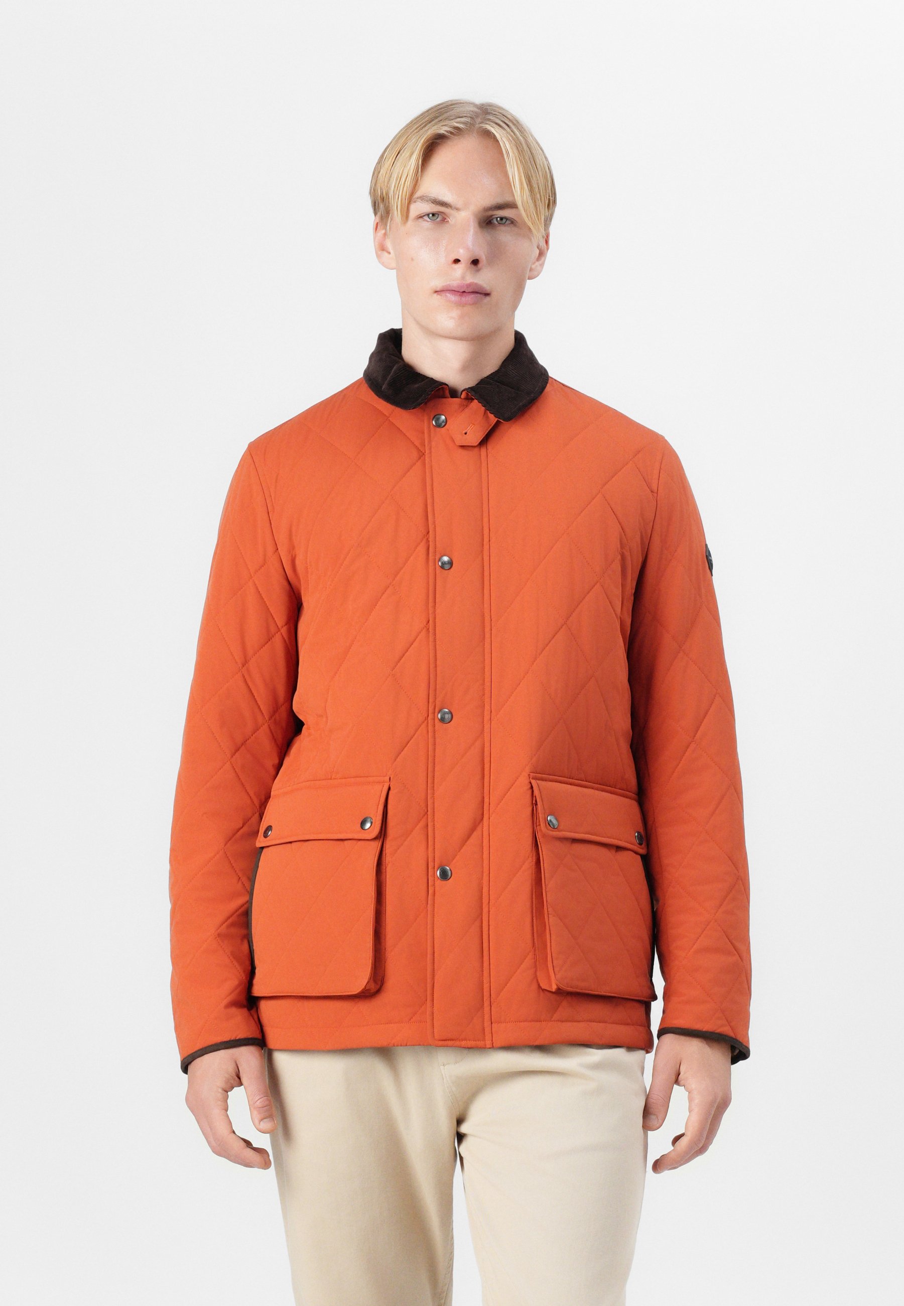 Hackett London QUILTED - Light jacket - burnt orange/orange