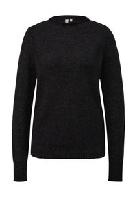 QS Strickpullover - mottled black