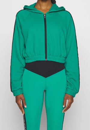 Mikina na zip - green