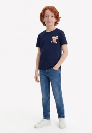 Friboo, 3 PACK  - Printtipaita - white/bordeaux/dark blue