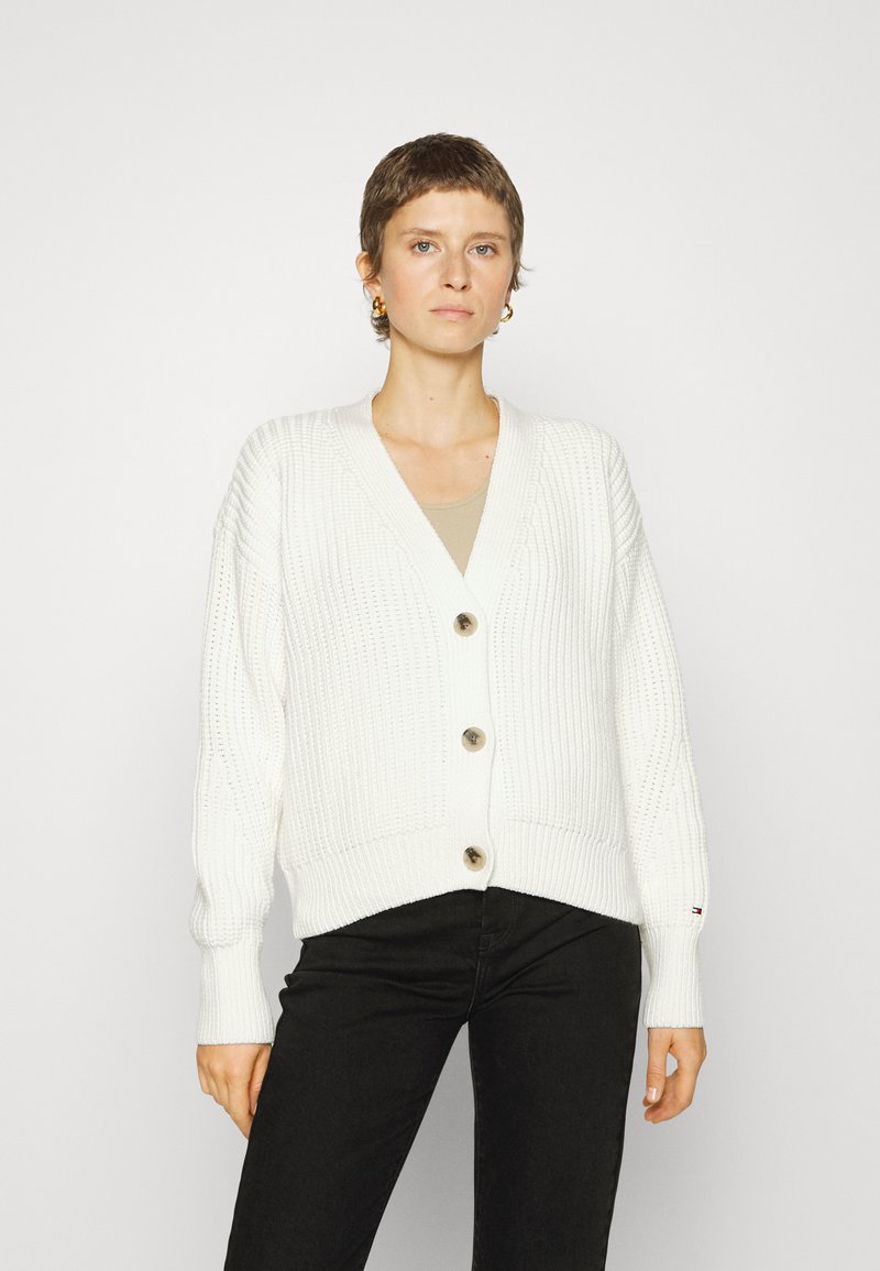Tommy Hilfiger BUTTON Cardigan ecru/offwhite Zalando.co.uk
