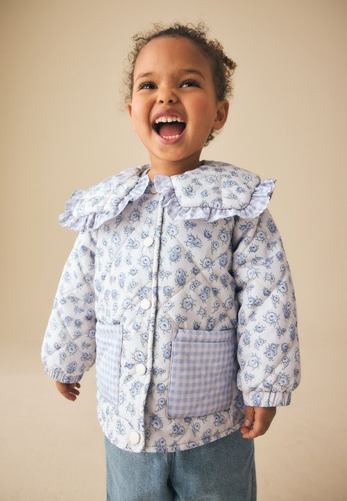 Next REGULAR FIT - SHOWER RESISTANT FRILL COLLAR - Jachetă subțire - blue/white