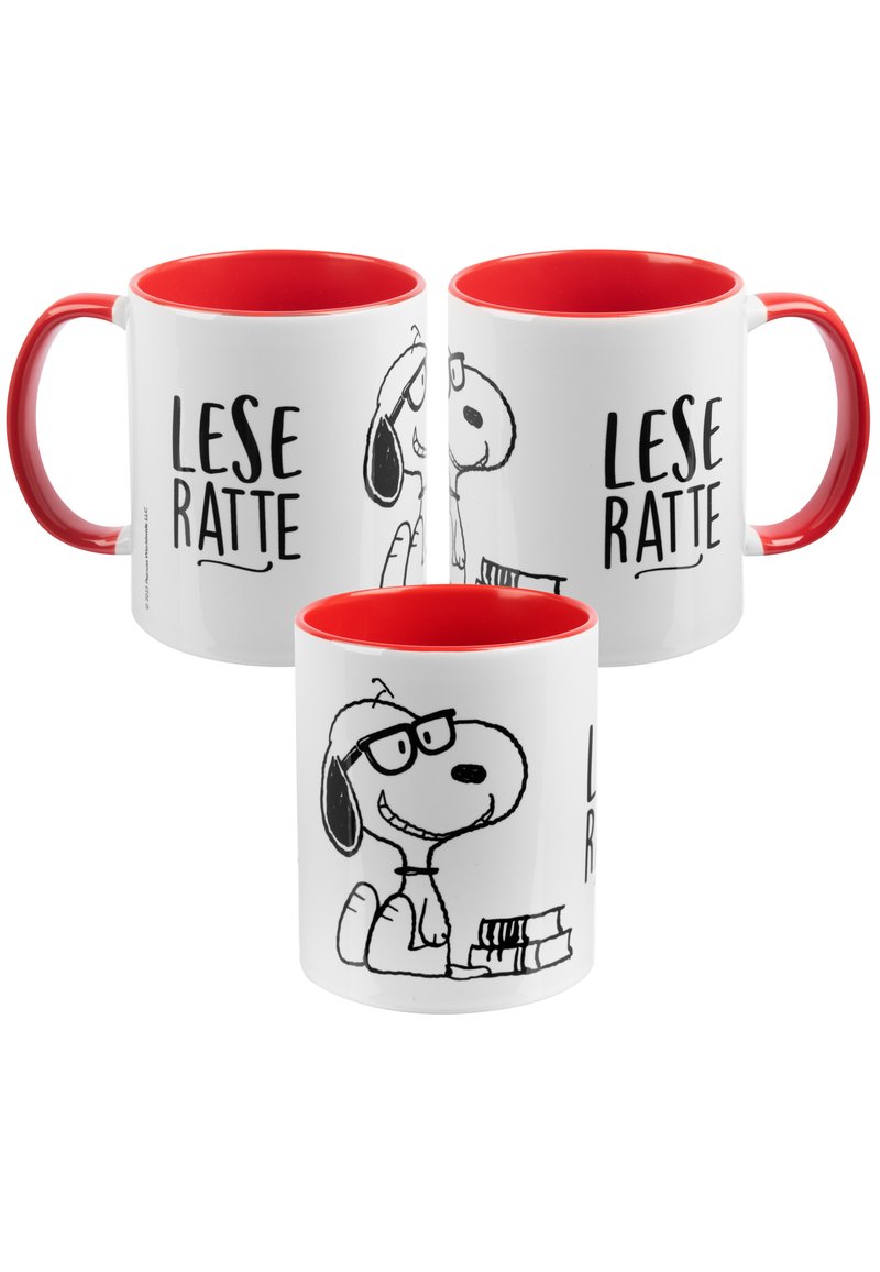 Snoopy THE PEANUTS LESERATTE KAFFEE - Drink bottle - weiß rot