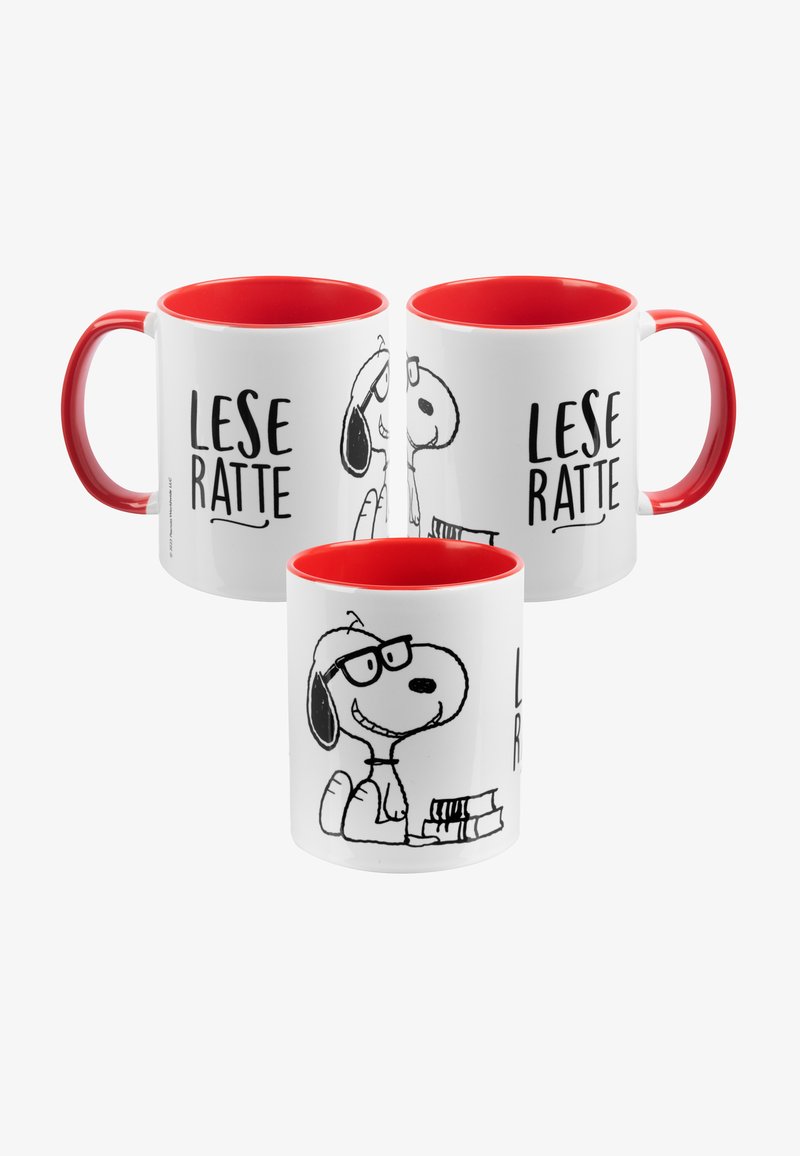 Snoopy THE PEANUTS LESERATTE KAFFEE - Drink bottle - weiß rot