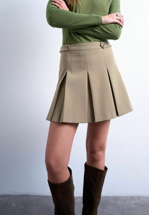 TSTALIA - A-snit nederdel - chocolate brown