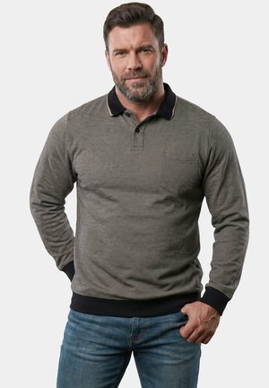 Men Plus, MEN+ LANGARMPOLOSHIRT, BAUCHFIT, PIQUEE, KONTRASTE, BIS 8 XL - Polo - sand