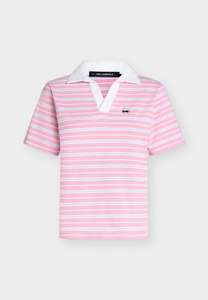 KARL LAGERFELD, IKON STRIPE POLO - Poloshirt - blue/lilac