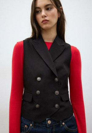DOUBLE-BREASTED  - Vest - black