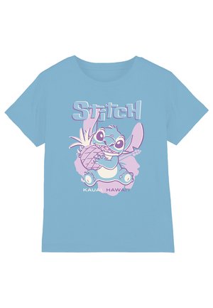STITCH PINEAPPLE POSTERIZED - Print T-shirt - light blue