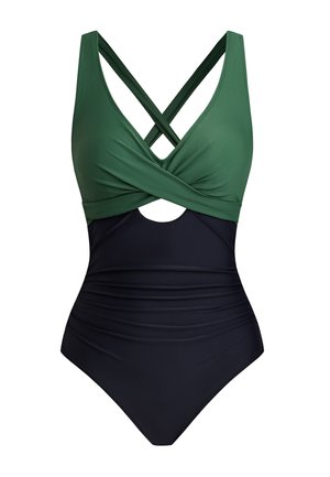 Cupshe Badpak - dark green black