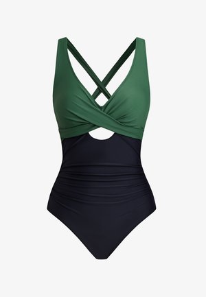 Cupshe Badpak - dark green black