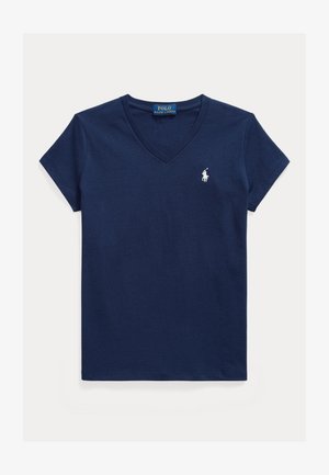 Polo Ralph Lauren COTTON JERSEY V NECK TEE 7-14Y - T-shirts basic - newport navy