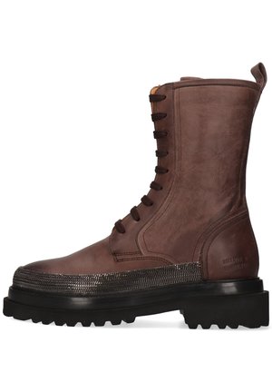 LEONIE - Enkellaarsjes met plateauzool - bruin