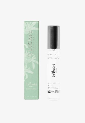 Le Clérec Le Poudré Neroli Eau de Parfum 10ml spray bottle with a green floral-patterned box.