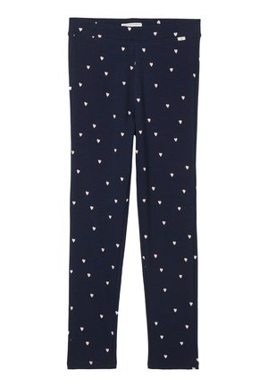 Leggings - Trousers - dark blue pink heart