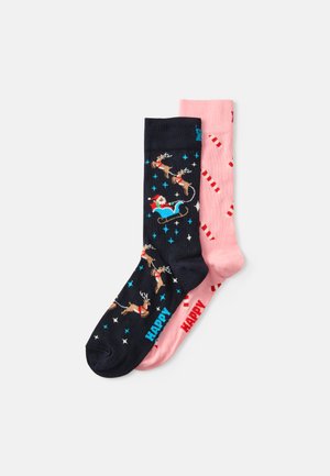 Happy Socks CANDY CANE SLEIGH SOCKS UNISEX 2 PACK  - Ponožky - multi