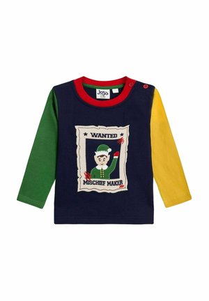 REGULAR FIT - CHRISTMAS APPLIQUÉ - Hosszú ujjú felső - navy blue elf wanted