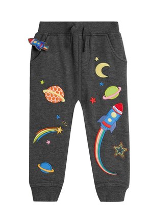 REGULAR FIT APPLIQUÉ  - Pantaloni de trening - charcoal grey space
