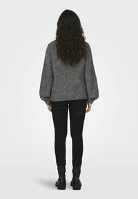 JDY JDYINGEBORG ADA LIFE V-NECK - Vesta - dark grey melange