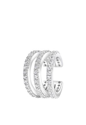DRIEDUBBEL MET ZIRKONIA - Boucles d'oreilles - silver-coloured