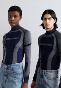 MISBHV SPORT LONG SLEEVE UNISEX - Majica z dolgimi rokavi - navy/white