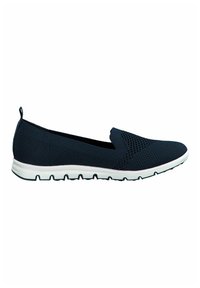 Námořnické slip-on boty s síťovaným svrškem, elastickým otvorem a bílou gumovou podrážkou s texturovanými gripy pro lepší trakci.
