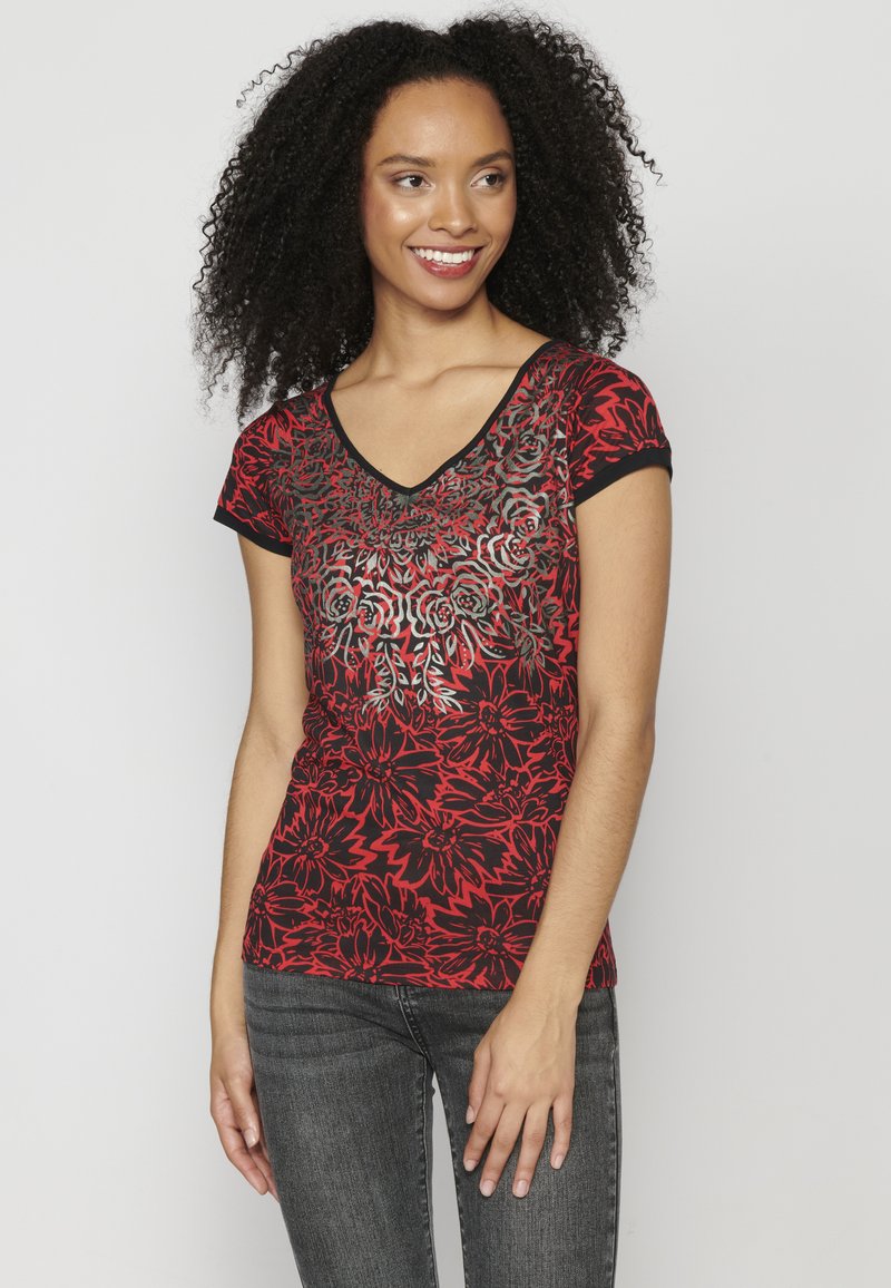 Koroshi SHORT SLEEVE - Apdrukāts T-krekls - red coral