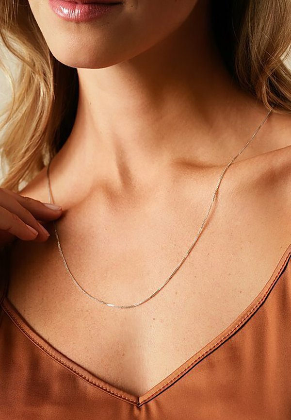 Halskette - weißgoldfarben