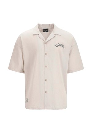 Ed Hardy DON WOLF DRAGON PRINTED CAMP - Shirt - ecru