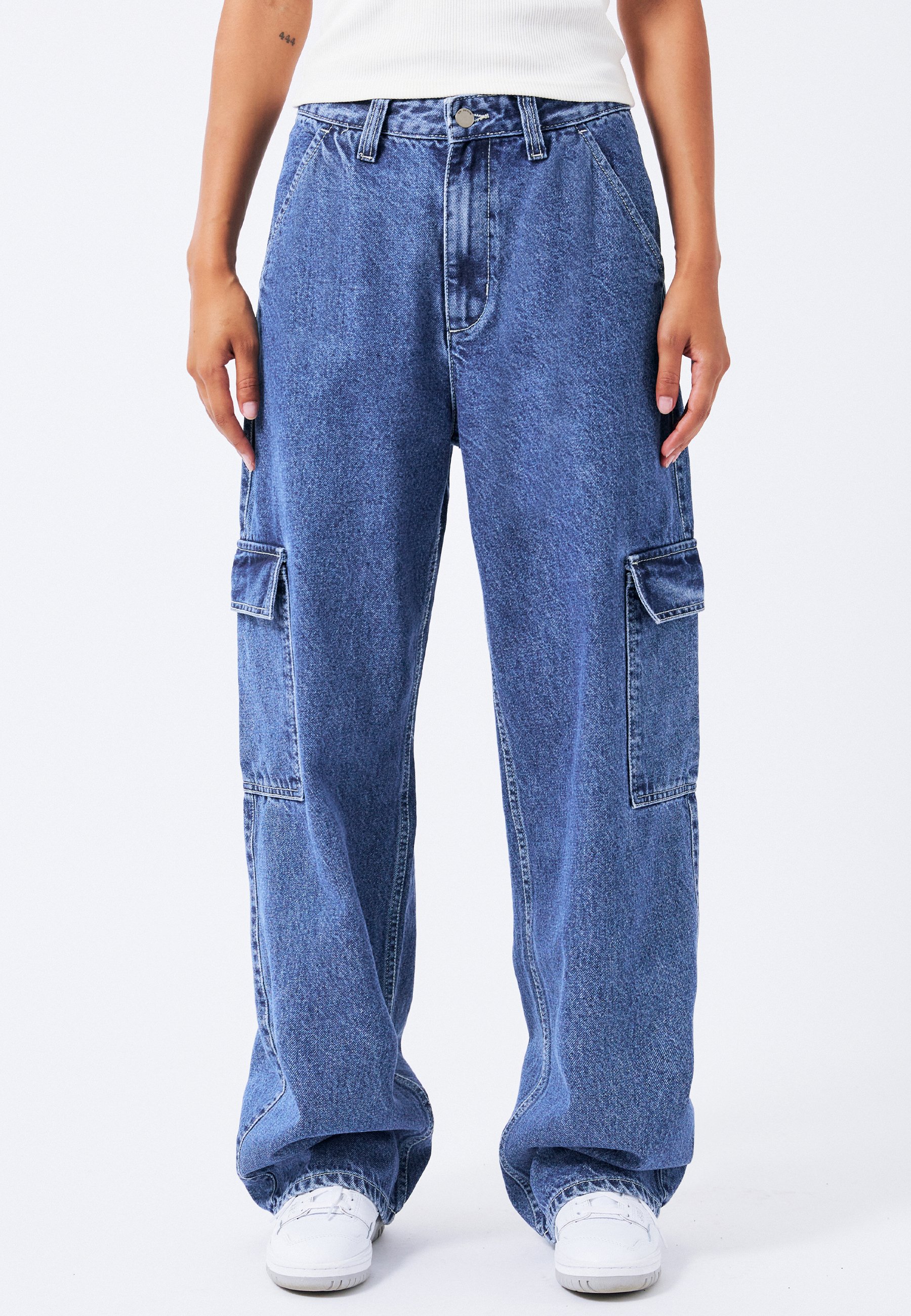 VERO MODA Jeans Cargo Donna A Strettoio - Pantaloni Alla Caviglia Color Noos