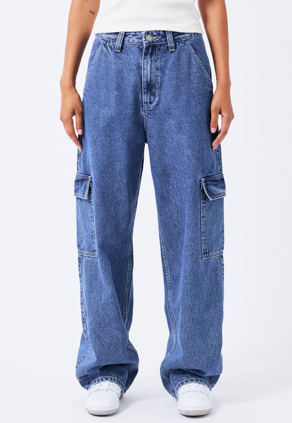 DONNA CARGO - Jeans Relaxed Fit - pebble mid stone