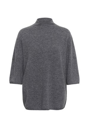 Soaked in Luxury, SLSIDA SEAMLESS ROLLNECK SS - Striktrøje - grey melange
