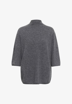 Soaked in Luxury, SLSIDA SEAMLESS ROLLNECK SS - Striktrøje - grey melange