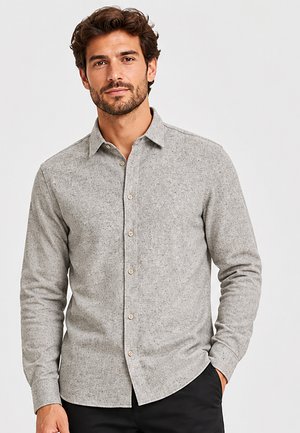 Blend, UNIFARBENES LANGARMHEMD KNOPFVERSCHLUSS REGULAR FIT - Hemd - beige