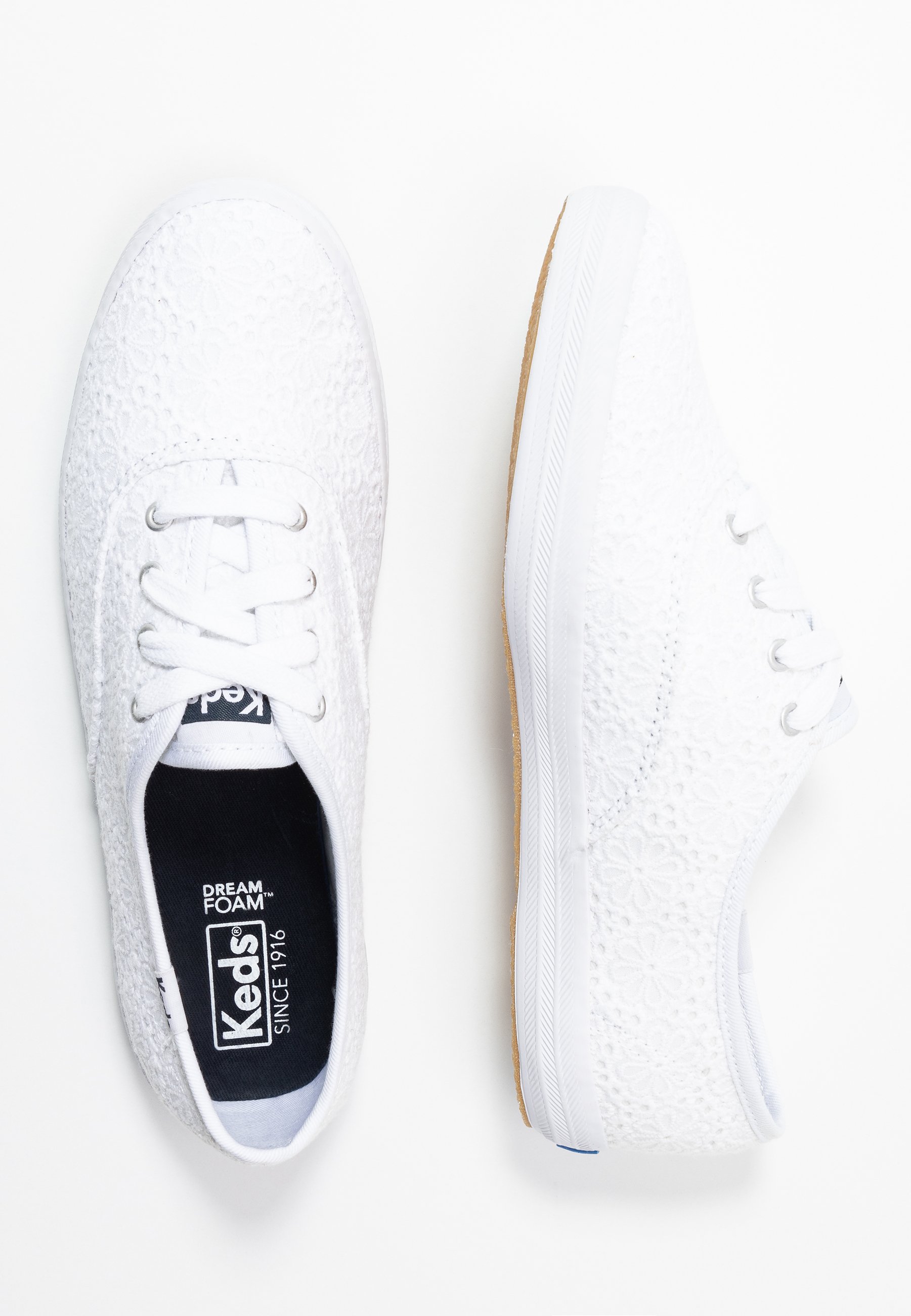 keds champion eyelet white