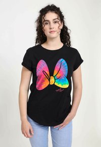 Disney MICKEY & FRIENDS TIE DYE BOW - Triko s potiskem - black