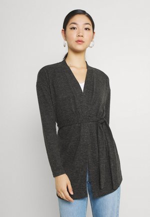 PCPAM CARDIGAN - Chaqueta de punto - dark grey melange