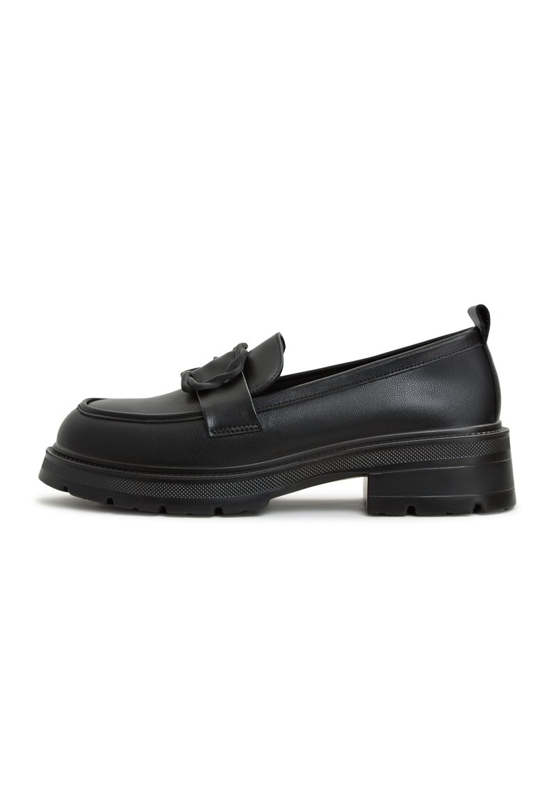 Cesare Gaspari - PLATFORM LOAFERS - Scarpe senza lacci - black, Ingrandire