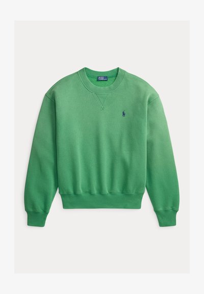 Πράσινο φούτερ με στρογγυλή λαιμόκοψη, ριμπ μανσέτες και τελείωμα, με μικρό ναυτικό λογότυπο Polo Ralph Lauren στο αριστερό στήθος.