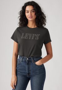 Levi's® - GRAPHIC CLASSIC TEE - Tricou cu imprimeu - studded serif pirate black Imagine miniatură 1