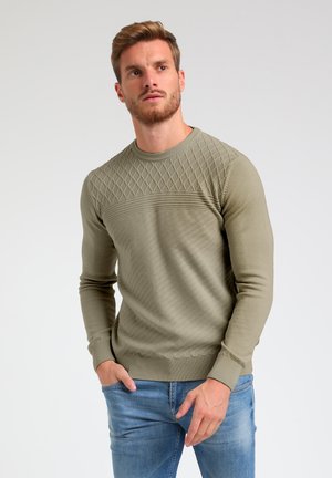 ROUND NECK - Džemperis - taupe