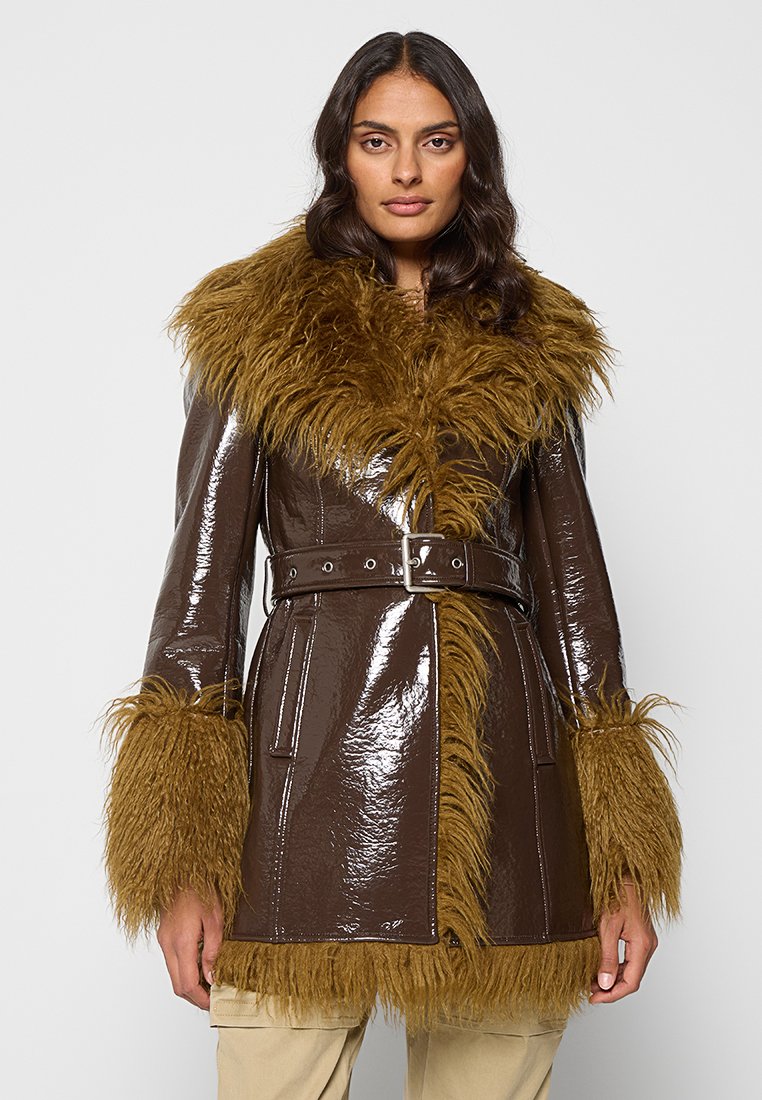 Diesel Imitatieleren jas bruin